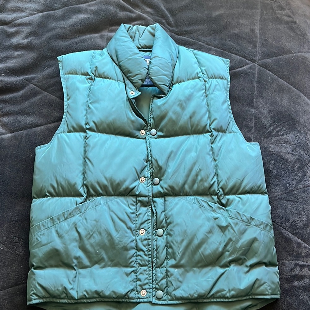 Landset Green Button Down Vest XS Extra Small